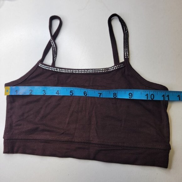 BROWN Sequin Spaghetti Strap Tube Top or Bandeau One Size - New - Picture 8 of 10